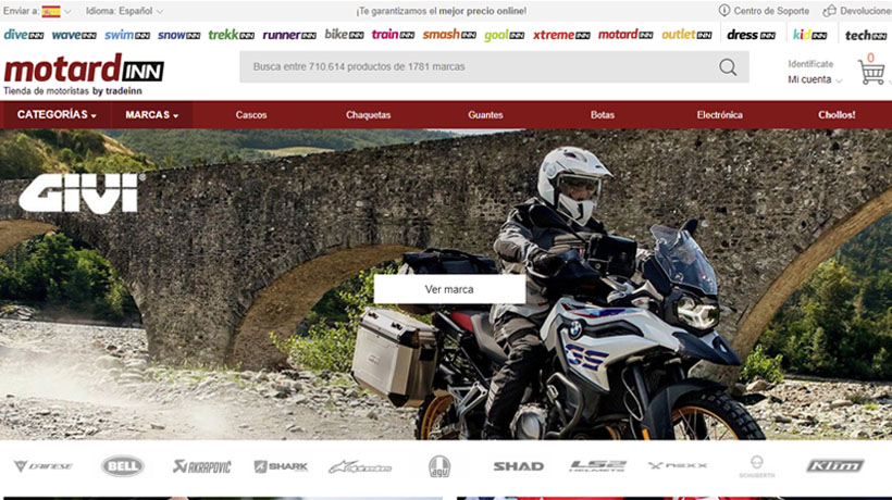 mejores tiendas de motos outlets paginas accesorios equipamiento online fisicas motardinn