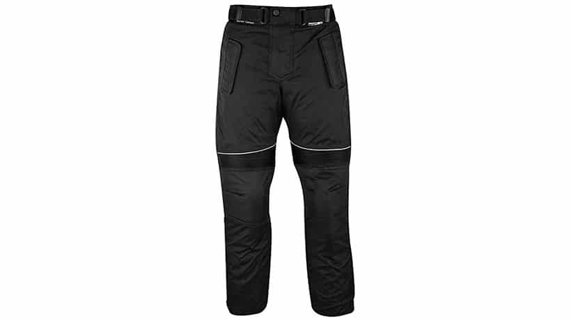 Pantalon Moto Textile Homme German Wear - Protections CE Aux Genoux/cuisses - Doublure Thermique Amovible - Coupe-vent, Imperméable - Taille Ajustable